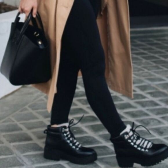 Marc Fisher LTD Nauru Women’s Black Natural Leather Lace Up Bootie Size 7.5 - Picture 8 of 8